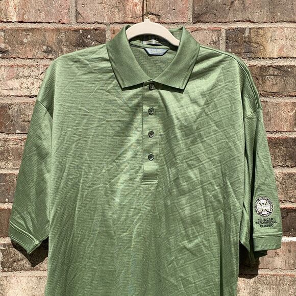 Take 50% OFF- Descente Men's Green Golf Polo Shirt, Size-L - Picture 2 of 12